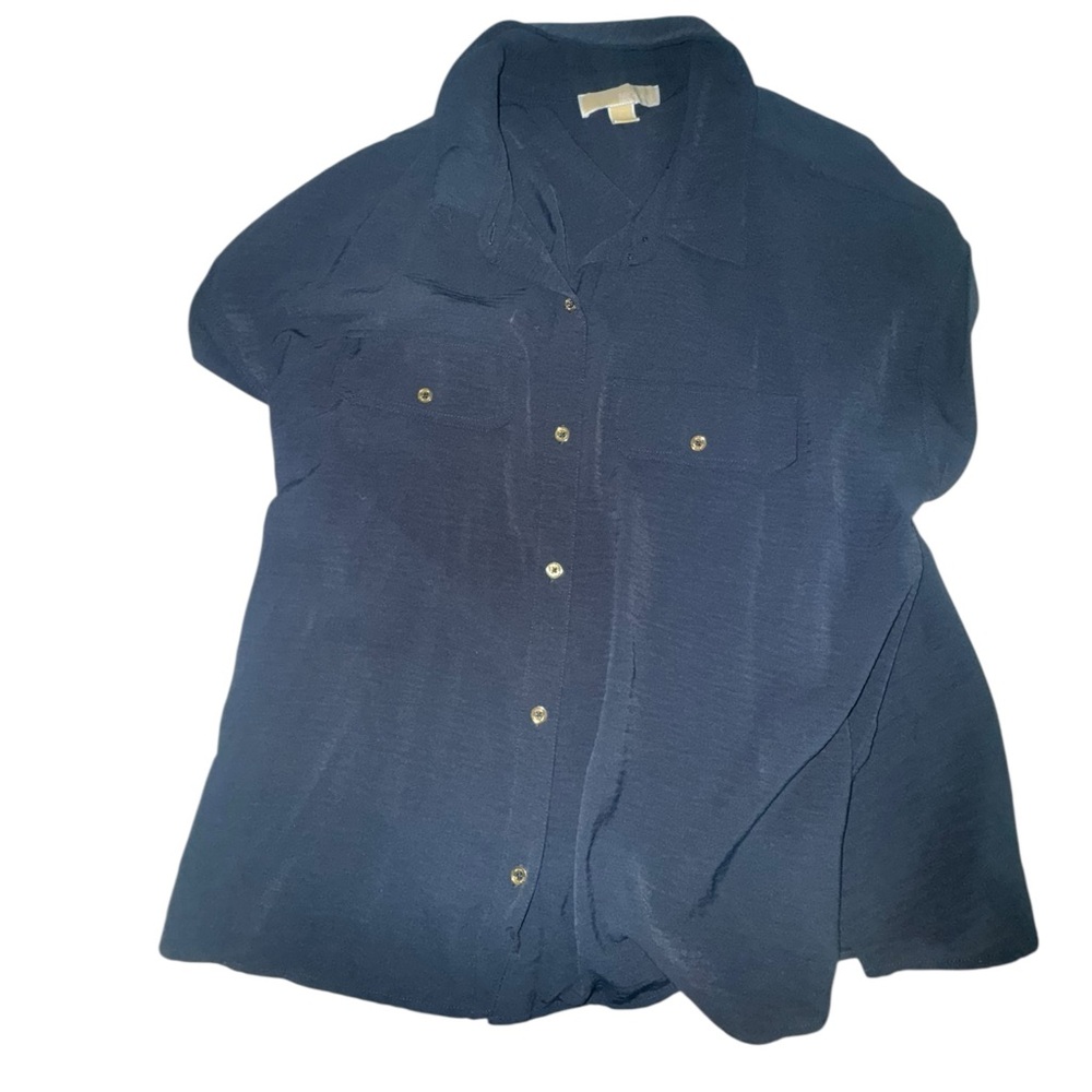 MICHAEL Michael Kors Blue Button-Up Top